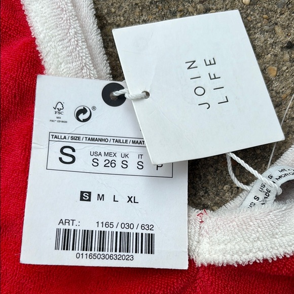 NWT! ZARA Red and White Bra/crop top - Picture 2 of 4